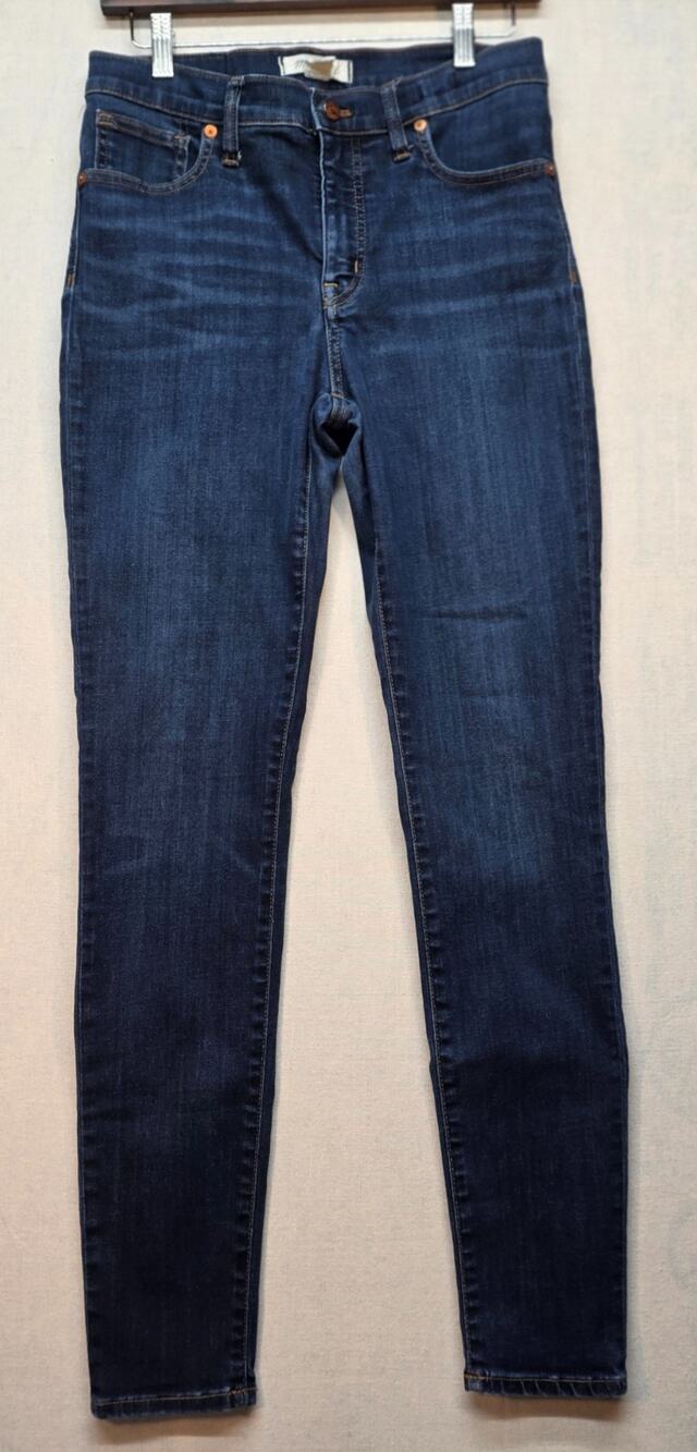 Madewelll 9" Mid-Rise Skinny Jeans Womens 28T Blue Stretch Denim Fair Trade